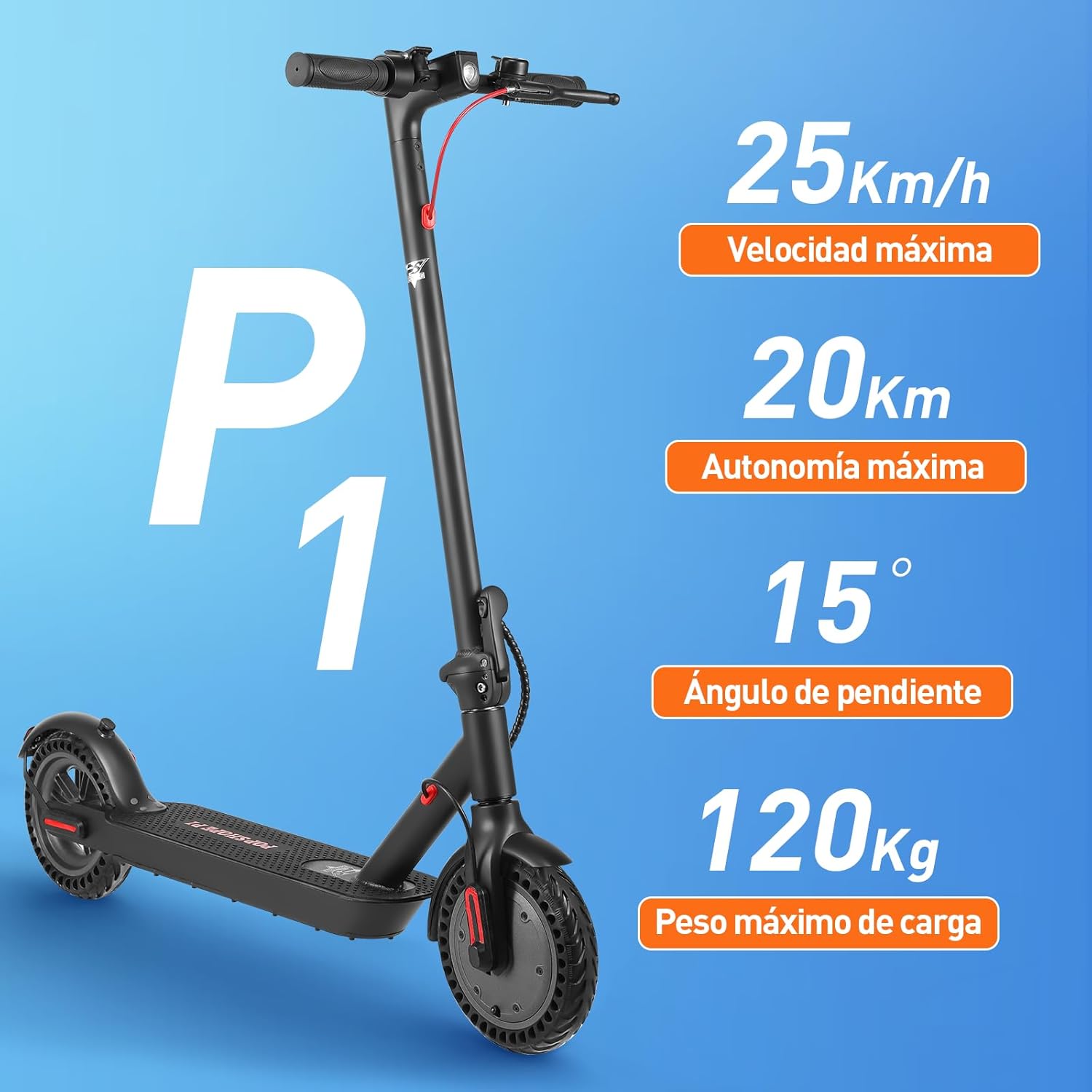 Scooter Electrico POP SHOPE P1 Color Negro